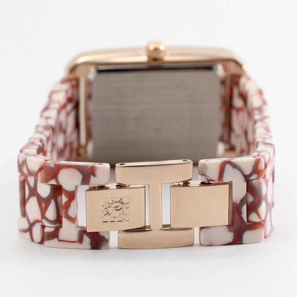 ANNE KLEIN Women's Quartz Red And Pink Acetate Bracelet Watch, 26mm - Picture 3 of 6